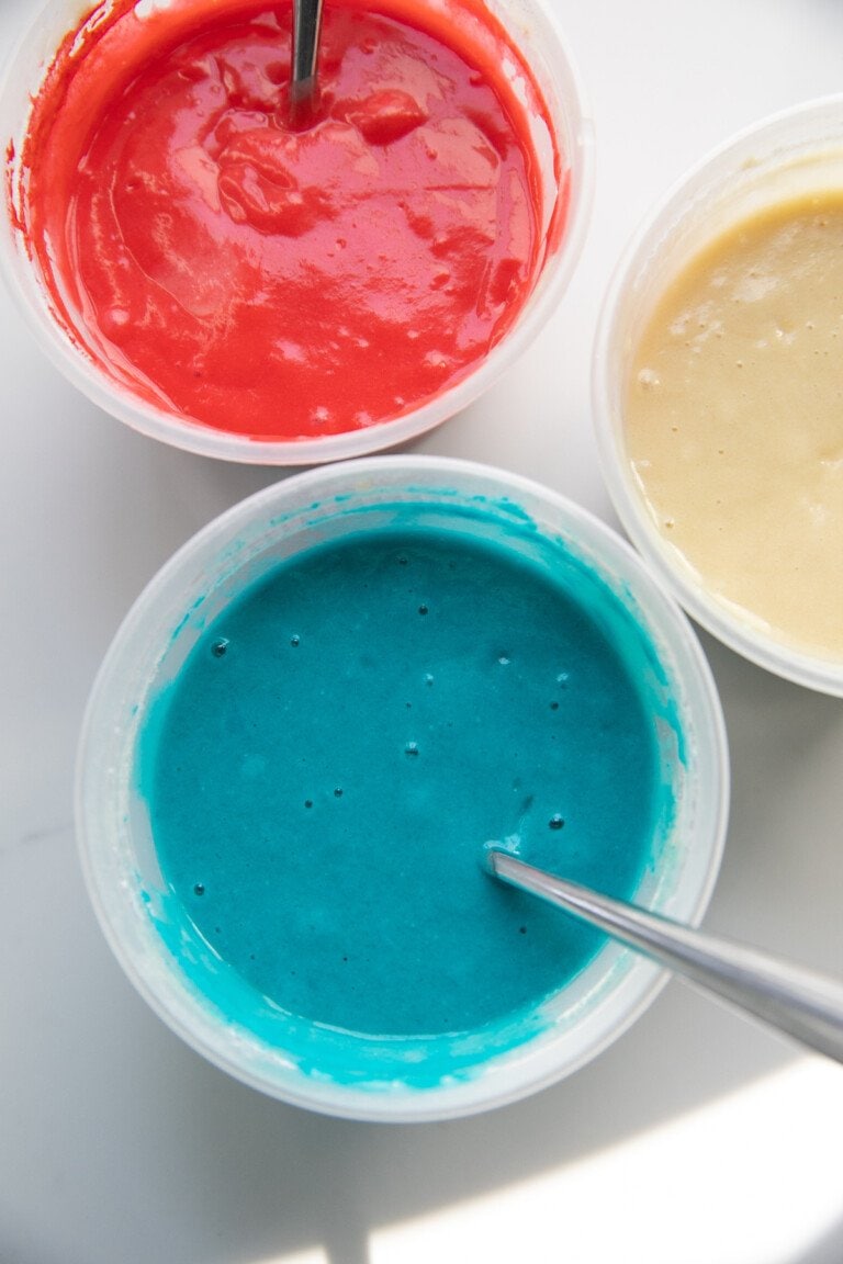 red white and blue cake batter