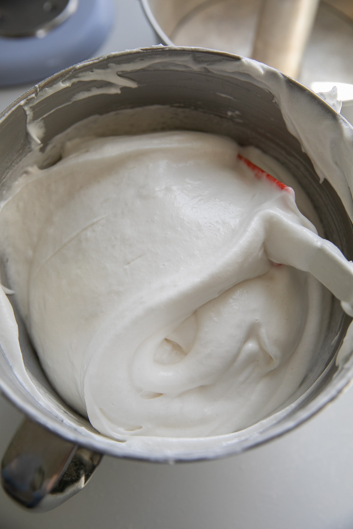 folding dry ingredients into whipped egg whites
