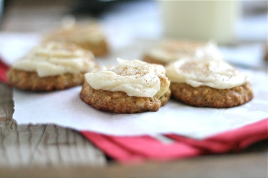 Apple Oatmeal Cookies with Brown Butter Frosting