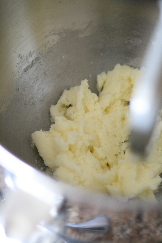 creamed butter and sugar