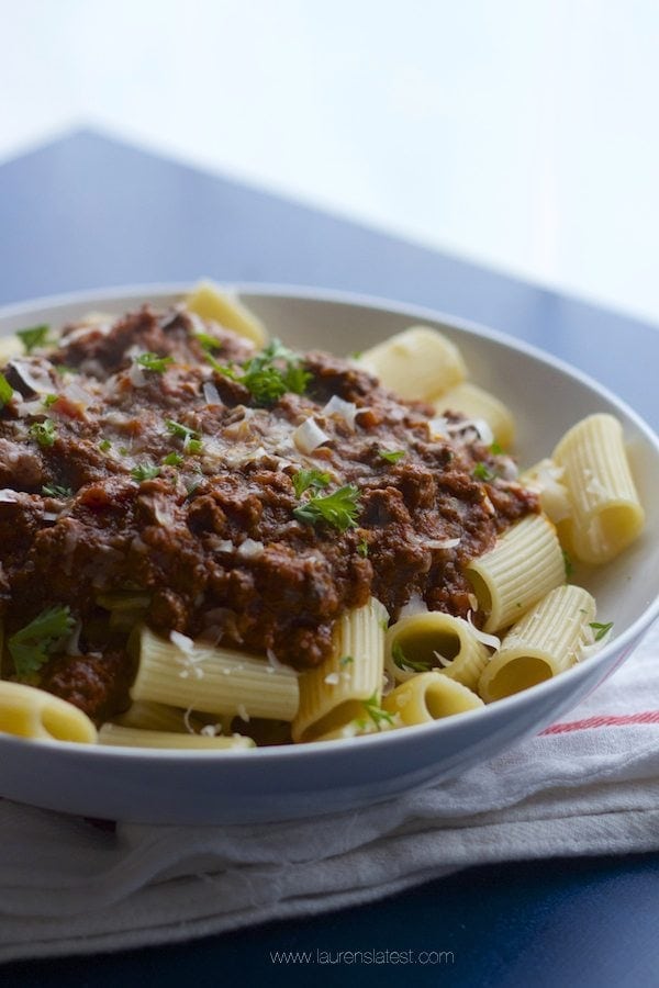  Bolognese Sauce on pasta