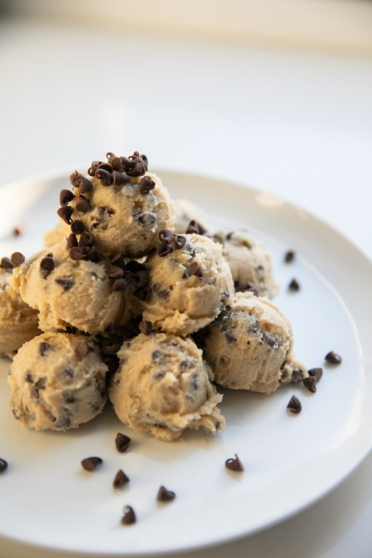 edible cookie dough on plate