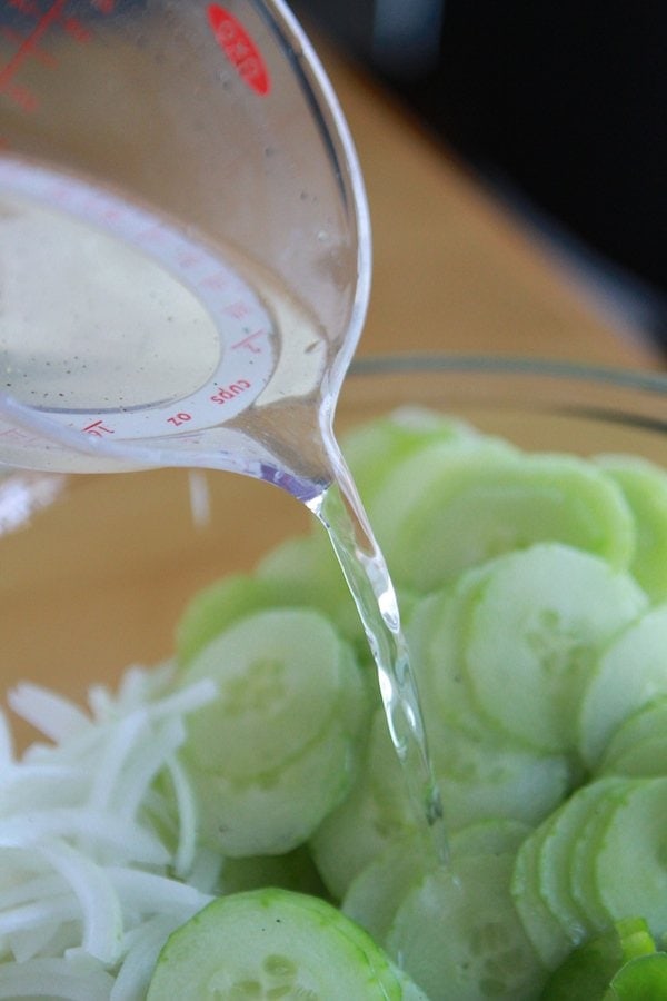 vinegar dressing for cucumber salad