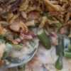 Close up of green bean casserole