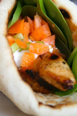 Grilled Chicken Wing & Blue Cheese Wraps
