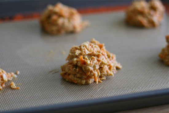 oatmeal breakfast cookie dough balls on a baking sheet