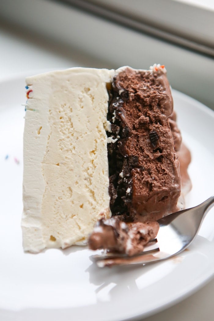 ice cream cake slice