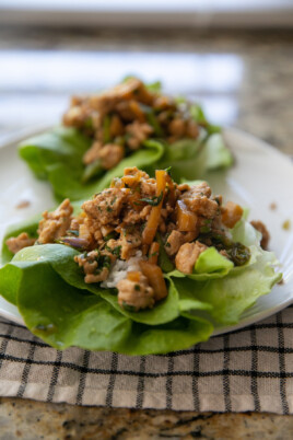 lettuce wraps on plate