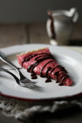 Raspberry Cream Tart with Dark Chocolate Ganache