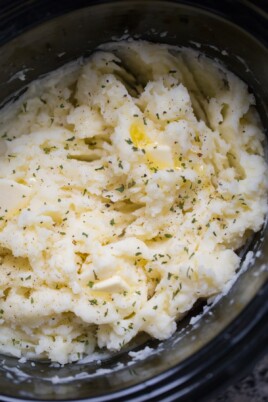 Mashed potatoes made in the crockpot